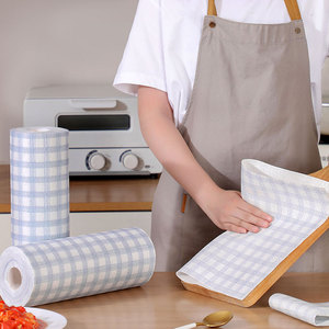Modern Lazy Rags Non-woven Fabric Strong Water & Oil Absorption Multipurpose Kitchen Cleaning Cloth <b>Roll</b> Rag 11'' x11" - Product Image 2