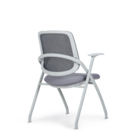 Tube métallique ovale pulvérisé PA Back 8 °   Chaise de formation inclinable pour bureau, modèle B, avec assise relevable en PP, CPY-405, pour salle de séminaire et salle de classe