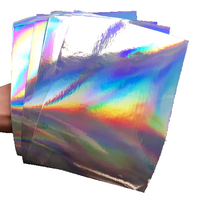 Autocollant holographique en PET durable de haute qualité, taille personnalisable, étiquette argentée, impression offset