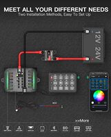 Panel de Interruptores Inalámbrico de 8 Canales para Jeep, UTV, Camioneta, con Retroiluminación RGB, Interruptor Momentáneo, Flash Estroboscópico, 12V/24V, Sistema de Control Inteligente con APP