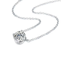 Collier Pendentif Ajustable Starlight Whisper Solitaire Monologue en Platine Pt950 avec Diamant de Laboratoire, Style Minimaliste et Frais, Bijou Fin