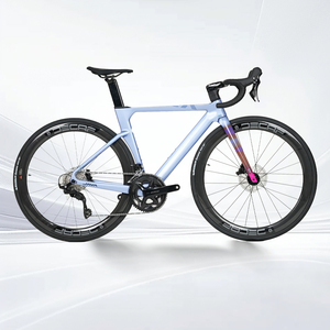 Bicicleta de Carretera FUOCO TOP 24 Velocidades, Cuadro Integrado de Carbono Ligero OEM, Manillar de Carbono, Frenos de Disco 700C, Fibra de Carbono, Certificación UCI, Aerodinámica - Product Image 1