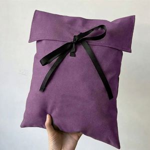 Reusable Flip Cover Canvas Envelope Storage With Dust Strap for Dance Shoes Scarf Custom Logo Packaging Bag - Product Image 2