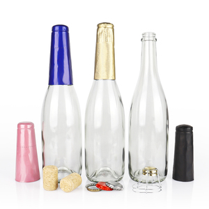 Bouteilles de champagne en verre de grande capacité de 750ml Bouteilles de liqueur douce avec <span class=keywords><strong>bouchon</strong></span> rétractable en liège - Product Image 1