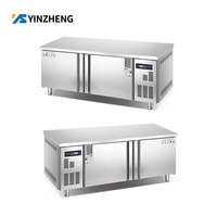 Réfrigérateur de cuisine professionnel YINZHENG sous comptoir, table de travail de restaurant, congélateur, plan de travail réfrigéré, personnalisable