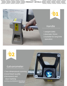 Foster tragbare Handheld 20w 30w Mini Faser Laser beschriftung maschine Gravier maschine für Metall Aluminium - Product Image 4