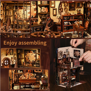 Casa en Miniatura DIY: Rompecabezas 3D Creativo de Esquina de Libros, Juguete de Ensamblaje Hecho a Mano, Divertido Modelo de Esquina de Libros - Product Image 4
