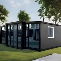 Maison conteneur modulaire moderne en panneaux sandwich, extensible, respirante, portable, avec conception détachable, 20ft/40ft, facile à assembler