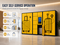 Cerradura Electrónica Inteligente y de Combinación para Equipaje con Pantalla de Código, Gabinete de Almacenamiento de Autoservicio para Estaciones de Aeropuerto