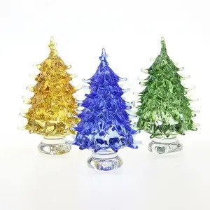 Ornamento de Natal para Decoração de Casa Presente de Natal de Natal de Cristal de honra de Natal Mini Árvore de Natal Artesanato de Cristal
