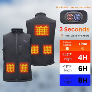 2025 nouveau <span class=keywords><strong>gilet</strong></span> chauffant pour hommes chaud sans manches <span class=keywords><strong>gilet</strong></span> chauffant doublé <span class=keywords><strong>gilet</strong></span> zippé pour la température froide - Product Image 2