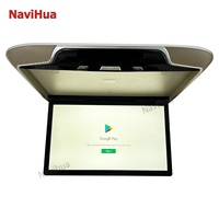 NaviHua Reproductor Multimedia Android de 21.5 Pulgadas para Techo de Automóvil, Pantalla Inteligente Plegable para Techo de Coche, Monitor de Techo para Automóviles, Video de 1920*1080P