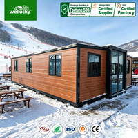 Maison modulaire préfabriquée isolée, étanche et extensible avec salle de bain, cuisine et salon