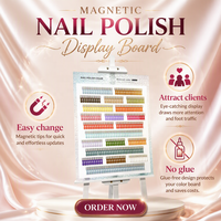 Présentoir magnétique en acrylique pour nuancier de couleurs d'ongles, 240-300 couleurs, livre d'échantillons amovible avec support en bois pour salon de manucure