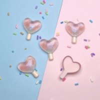 Cabujones de resina con diseños variados de dibujos animados y paletas de helado oceánicas, ideales para decoración de teléfonos, manualidades DIY, álbumes de recortes, accesorios para lazos para el pelo y relleno de slime.
