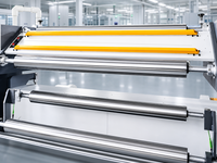 Machine de revêtement adhésif thermofusible rotative à grande vitesse et économique pour PVC/PET/feuille d'aluminium/argent mat/papier synthétique PP/PVC