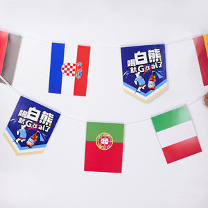 2026 रंगीन पेनेटेंट कम मोक कस्टम आकार लटका देश छोटे स्ट्रिंग झंडे - Product Image 2