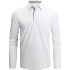Camisa Polo Personalizada de Manga Larga para Hombre, Secado Rápido, Absorbe la Humedad, Camisa de Golf Sólida para Hombre - Product Image 1