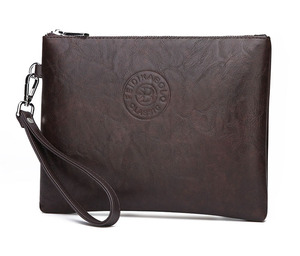 Nouvelle Pochette Homme Décontractée en Cuir PU, Grande Capacité, Sac à Téléphone, Portefeuille et <span class=keywords><strong>Porte</strong></span>-<span class=keywords><strong>Monnaie</strong></span> Doublé Polyester avec Fermeture Éclair - Product Image 2