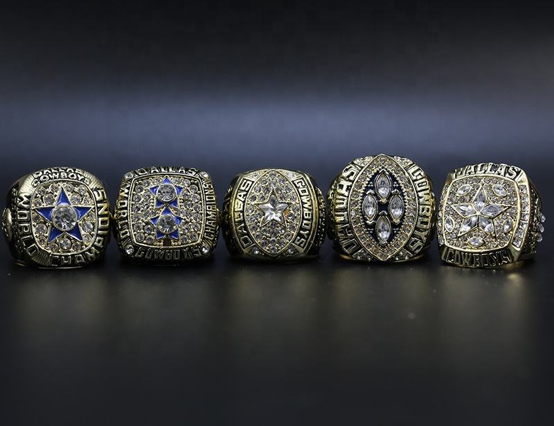 Dallas Cowboys NFL Super Bowl Championship Ring Set (1971, 77, 92