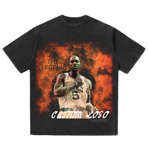 Thời Trang Dạo Phố OEM <span class=keywords><strong>T</strong></span>ùy Chỉnh Y2K 100% Cotton Heavyweight Axit Rửa Cổ Điển Đồ Họa Dtg In Quá Khổ 240gsm TEE Crew Cổ Áo Thun - Product Image 4