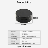 Metall-Blechdose 60x25MM Umweltfreundliche Tragbare Recycelte CMYK-Offsetdruck Festbalsam Mini-Kerzen mit Eigenem Logo ISO9001