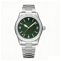 Montre mécanique automatique pour homme de 38 mm alimentée par un mouvement Miyota 9039, design classique avec fermoir micro-réglable, étanche