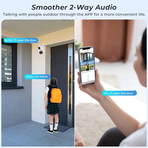 Caméra de sécurité intelligente à double objectif 6MP PTZ Wifi extérieure avec étanchéité IP66 pour utilisation intérieure, technologie de réseau sans fil - Product Image 4