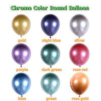 Ballons ronds et en forme de cœur de couleur chrome certifiés EN71-12 faibles en nitrosamines pour Noël et la remise des diplômes, écologiques, pour le marché européen