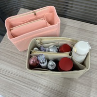 Organisateur de sac à main en feutre personnalisé avec logo, multi-poches zippées pour sacs à main et cabas, vente en gros pour femmes, pochette de rangement pour usage quotidien
