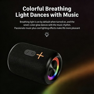 Enceinte de fête extérieure sans fil étanche <span class=keywords><strong>IP6</strong></span> avec Bluetooth 5.3, mini lecteur de musique portable RGB LED avec basses, AirPlay, USB/AUX, en plastique - Product Image 2