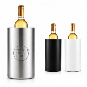 Custom Logo Party Gift 1.6L for Red Stainless Steel Double Wall Insulated Wine Chiller Bucket - Product Image 1