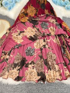 Jupes de plage à imprimé bohème pour femmes, taille haute, fluides, plissées, style A, maxi, pour les vacances, les stations balnéaires et la mode printemps-automne - Product Image 5