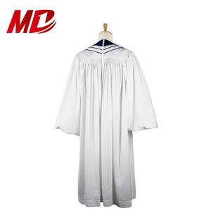 Túnicas de clérigo de iglesia personalizadas hechas a mano con pliegues frontales, bordado de cruz, estilo obispo, con mangas acampanadas forradas - Product Image 4