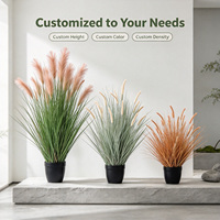 Herbe artificielle verte haute de 120 cm, plante artificielle en pot de type queue de renard pour la décoration des halls d'hôtel, des restaurants et des coins de sol