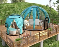 Maison à bulles transparente de style moderne tente de pavillon extérieur nouvelle mode en matériau PC chambre à dôme transparent pour l'auberge chez l'habitant