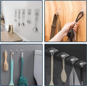 Heavy Duty Plastic Transparent <b>Adhesive</b> Wall Mount <b>Hooks</b> Novelty Bathroom Kitchen Towel <b>Hooks</b> Tea Golf Towel <b>Hooks</b> Available - Product Image 3