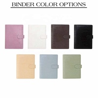Hongbo Best Selling 6 Ring A5 Crocodile Leather Loose-Leaf PU Budget Planner Inserts 35MM Ring Office Gift