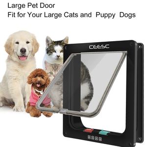 Pet Dog Cat Porta Ribaltabile Magnetico Pet Porta con 4 Vie Blocco di Ingresso o di Uscita Porte Pet Shop Del Gatto Del Cane - Product Image 3