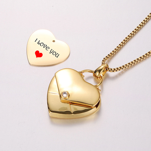 Collana con Ciondolo a Catena Sottile Stile Europeo 2025, Trendy con Zircone a <span class=keywords><strong>Cuore</strong></span> <span class=keywords><strong>Aperto</strong></span> per Fidanzamento e Commemorazione - Product Image 3