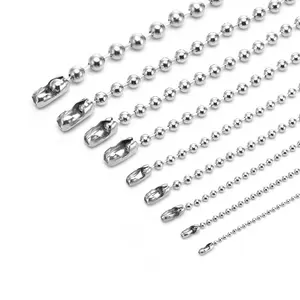 Fancy Jewelry Stainless Steel 1.5mm-6.0mm Bead Chain Necklace for Women Men