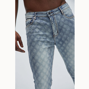 <span class=keywords><strong>Jeans</strong></span> da <span class=keywords><strong>Uomo</strong></span> di Alta Qualità, Eco-Friendly, Traspiranti, Primaverili, Leggermente Lavati, Effetto Usurato, Skinny, a Zampa, a <span class=keywords><strong>Vita</strong></span> <span class=keywords><strong>Bassa</strong></span>, con Strass, Stile Streetwear - Product Image 5