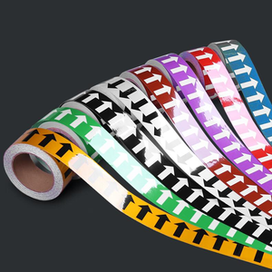 علامة الأنابيب تسمية السهم تدفق الاتجاه ماء الفينيل التسمية ذاتية اللصق الشريط اللاصق - Product Image 3