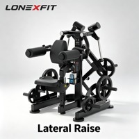 Machine Iso-Latérale de Levée Latérale Assise à Charge de Plaques, pour Épaules, Réglable, Commerciale, Robuste, pour Musculation en Salle de Sport