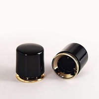 Tapa de Perfume Cilíndrica Negra de Plástico ABS Clásica, Portátil y Ecológica, con Pulverizador de Bomba de 15 mm para Decoración de Botellas, Venta al Por Mayor Personalizada