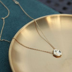 <span class=keywords><strong>Chris</strong></span> april Minimalist 925 Sterling Silver 14k Gold Sterling Silver Beautiful Sunken Designs Pendentif Colliers - Product Image 2