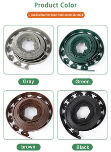 プラスチックフラットフェンスボーダーガーデン景観芝生エッジテープロール地面ネジ付き高さ5cm長さ10m - Product Image 3