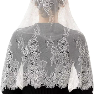 Erkoumi Infinity Shape Tissu Vintage Traditionnel Inspiré Dentelle de Style <span class=keywords><strong>Espagnol</strong></span> pour Mantilla Head Covering Sun Protection Veil - Product Image 5