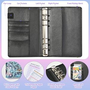 Libreta Planificadora de Finanzas A6 con Tapa Dura Floral Vintage, Cuaderno Creativo de Piel Sintética para Presupuesto y Control de Gastos - Product Image 6