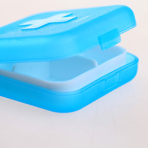 4-compartment pillbox with cross-shaped compartments, portable pill <b>storage</b> <b>box</b>, <b>mini</b> medicine organizer. - Product Image 4